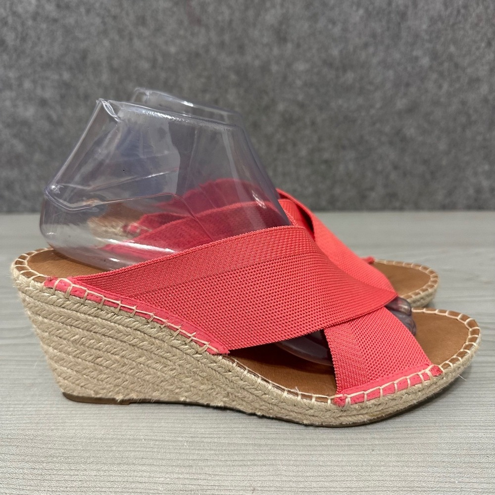 Gentle Souls by Kenneth Cole Coral Espadrille Wedge Sandals Women Size 9.5M